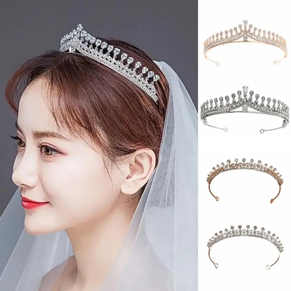 

Diadem Hair Jewelry Crystal Bridal Crown Shiny Zircon Rhinestone Headband Luxury Sparkly Princess Tiara Hair Jewelry Accessories