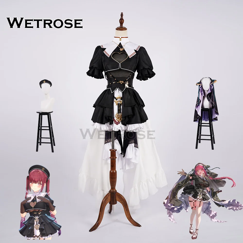 【Wetrose】In Stock SSR 2024 Houshou Marine Nun Sister 1st Live Ahoy Cosplay Costume New Concert Outfit Set Wig Halloween Xmas