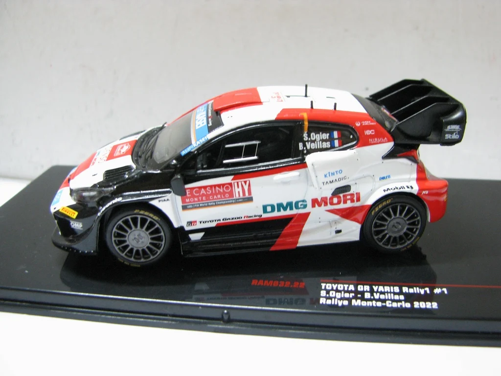 

Diecast 1:43 Scale IXO TOYOTA GR YARIS Rally1 #1 Monte Carlo Rally 2022 Alloy Car Model Collectible Toy Gift Souvenir Display