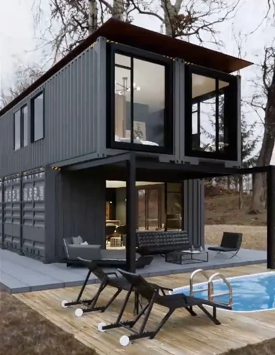 20ft 40ft Expandable Shipping Container House Tiny Container Homes 2 Master Bedrooms