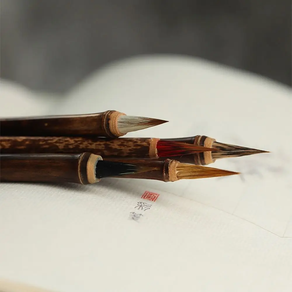 Traditional Bamboo Drawing Student For Art Artist Painting Practice Chinese Brushes Script Writing Brush Calligraphy Brushes