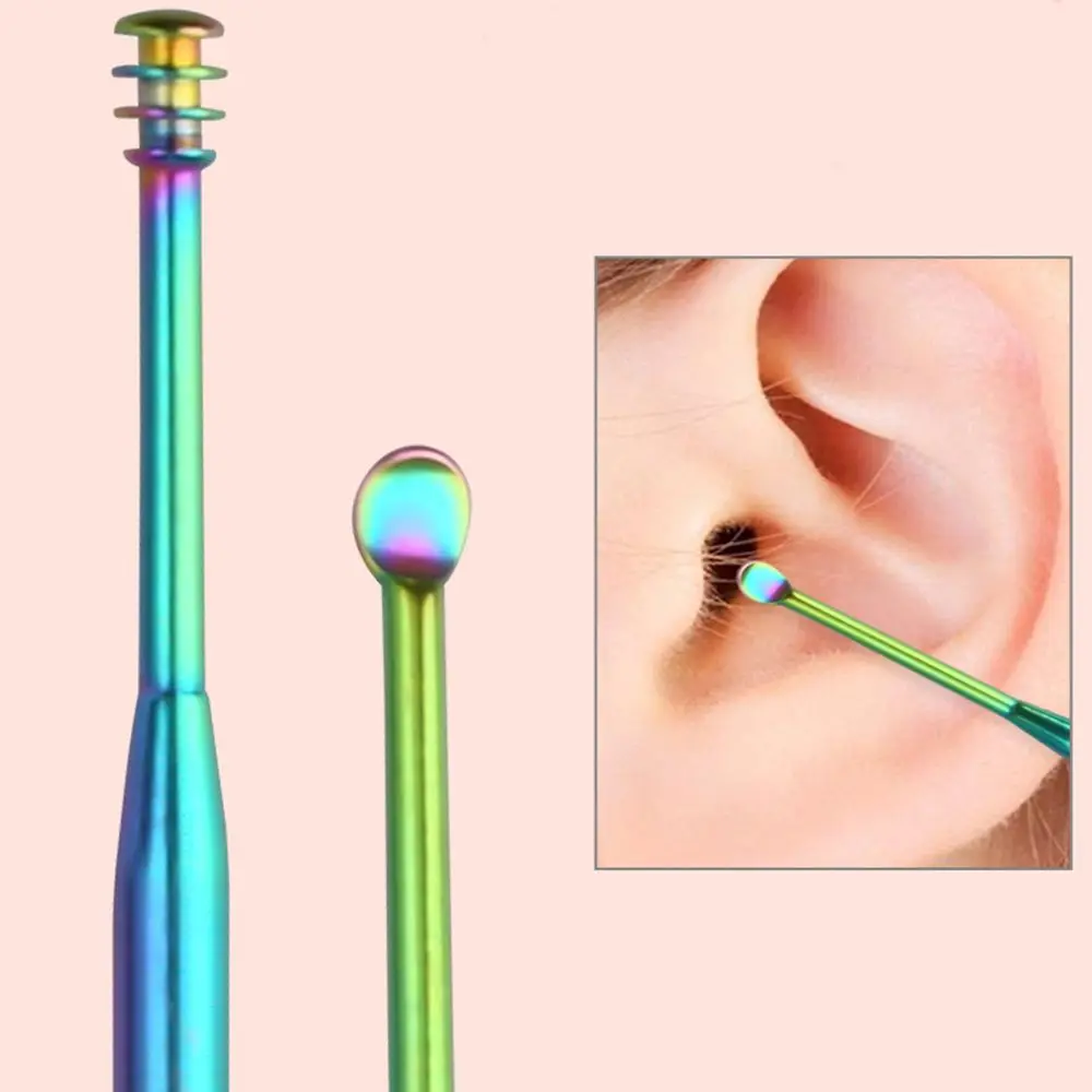 Portable Ear Care Tool Stainless Steel Ear Wax Pickers Ear Spoon Ear Wax Removal Ear Curette