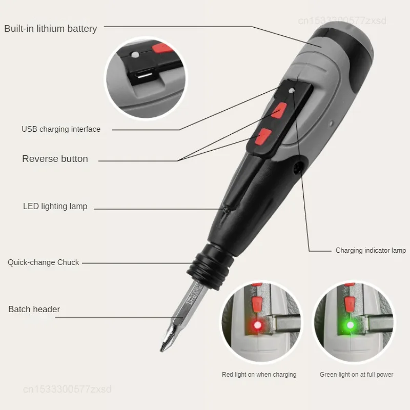 Xiaomi Lithium Ion Electric Screwdrivers Mini Household 3.6V Rechargeable Straight Rod Drill Multi Functional Maintenance Tools