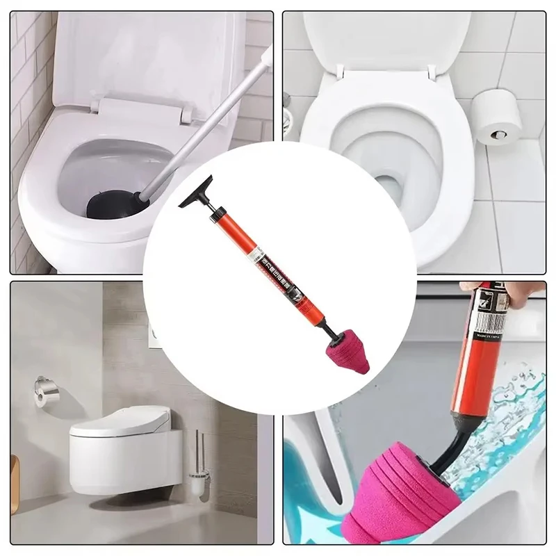 High Pressure Toilet Plunger – Upgraded Air Pump Drain Unclogger For Bathroom, Shower & Kitchen