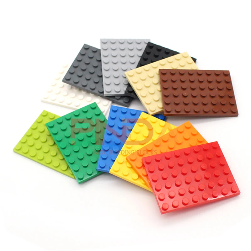 

10pcs/bag MOC Brick Parts 3036 Plate 6x8 Building Block Classic Enlighten Architectural Baseplate Compatibility Accessories Toys