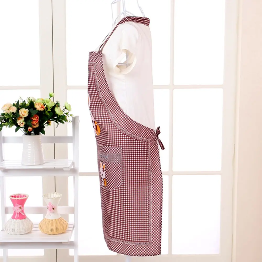 Cute Cartoon Rabbit Kitchen Apron for Men Women Home Cleaning Tools Pink White Waterproof Apron Cotton Linen Easy to Clean House