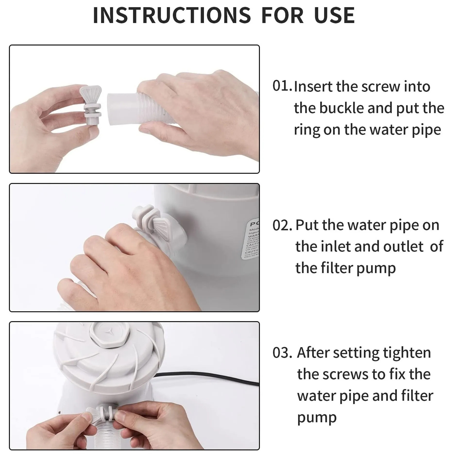 Electric Swimming Pool Filter Pump for Above Ground Pools Metal Frame Pool Water Circulation Pump Debris Filtration System view 4
