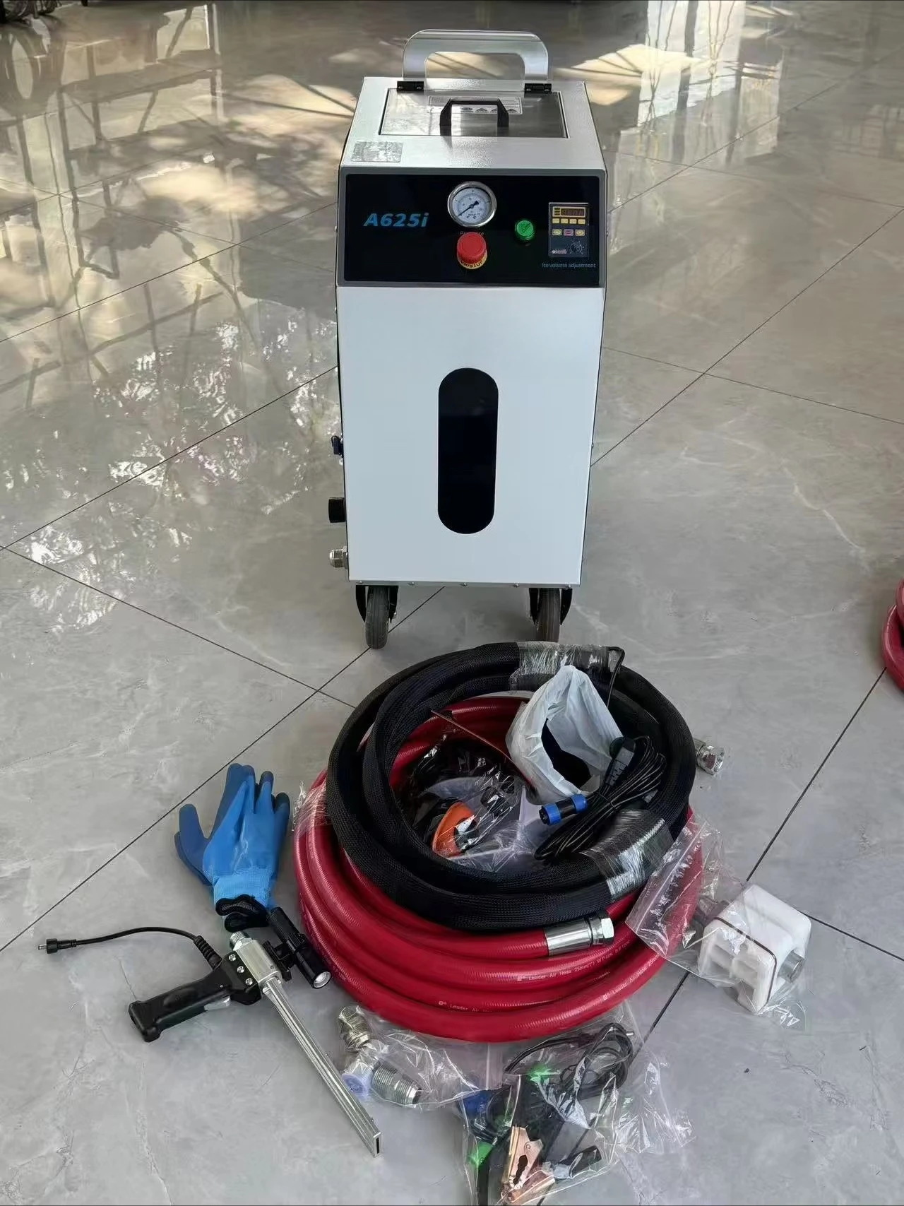 Commercial Mold Dry Ice Blasting Machine with Compressor Use Car Engine Dry Ice Cleaning Machine Price Rust Oil Removal Custom - view 5