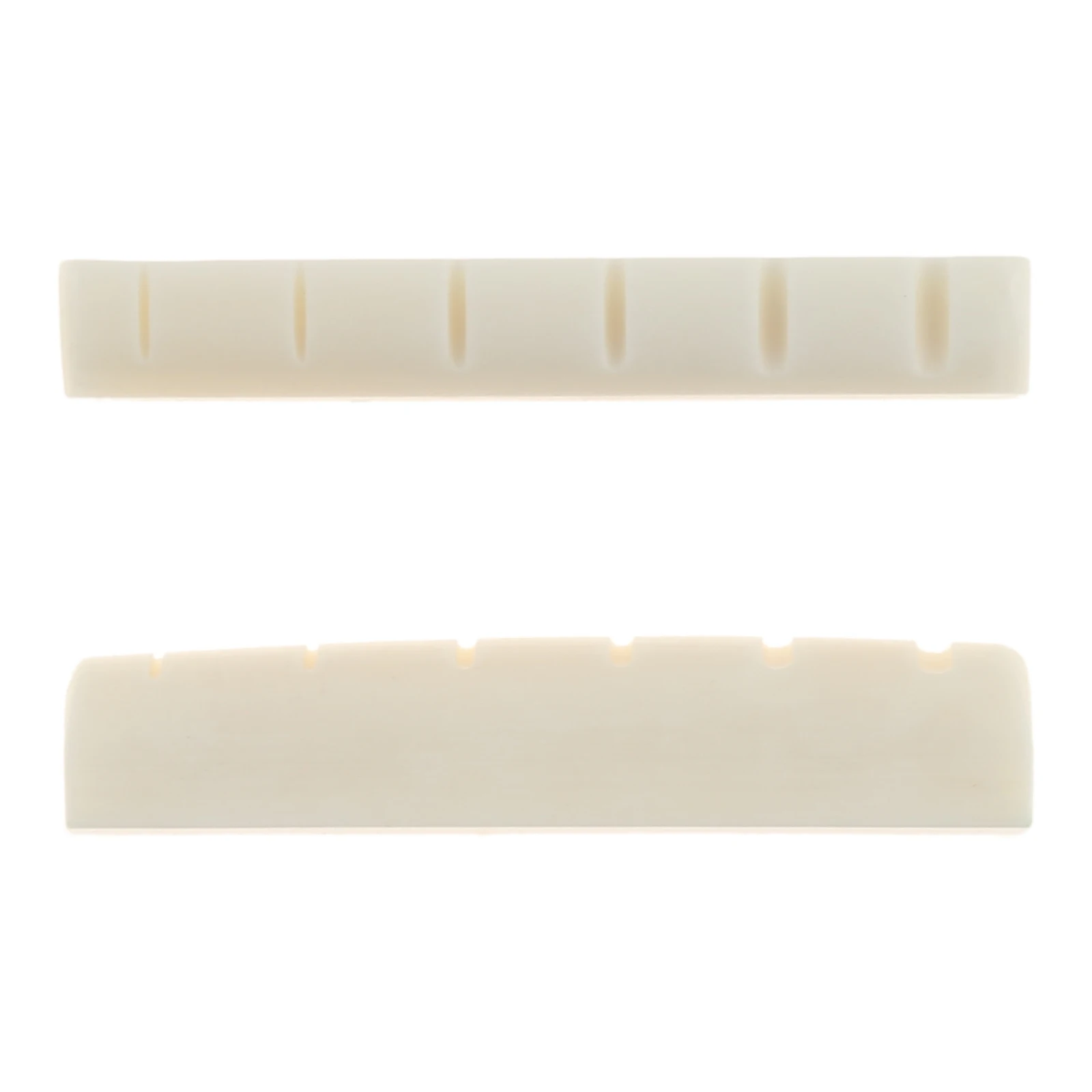 1 Pc White Guitar Bridge Nut Natural Cattle Bone 43x6x8.5mm Lightweight Compact Portable Guitar Parts Fit for LP Electric Guitar