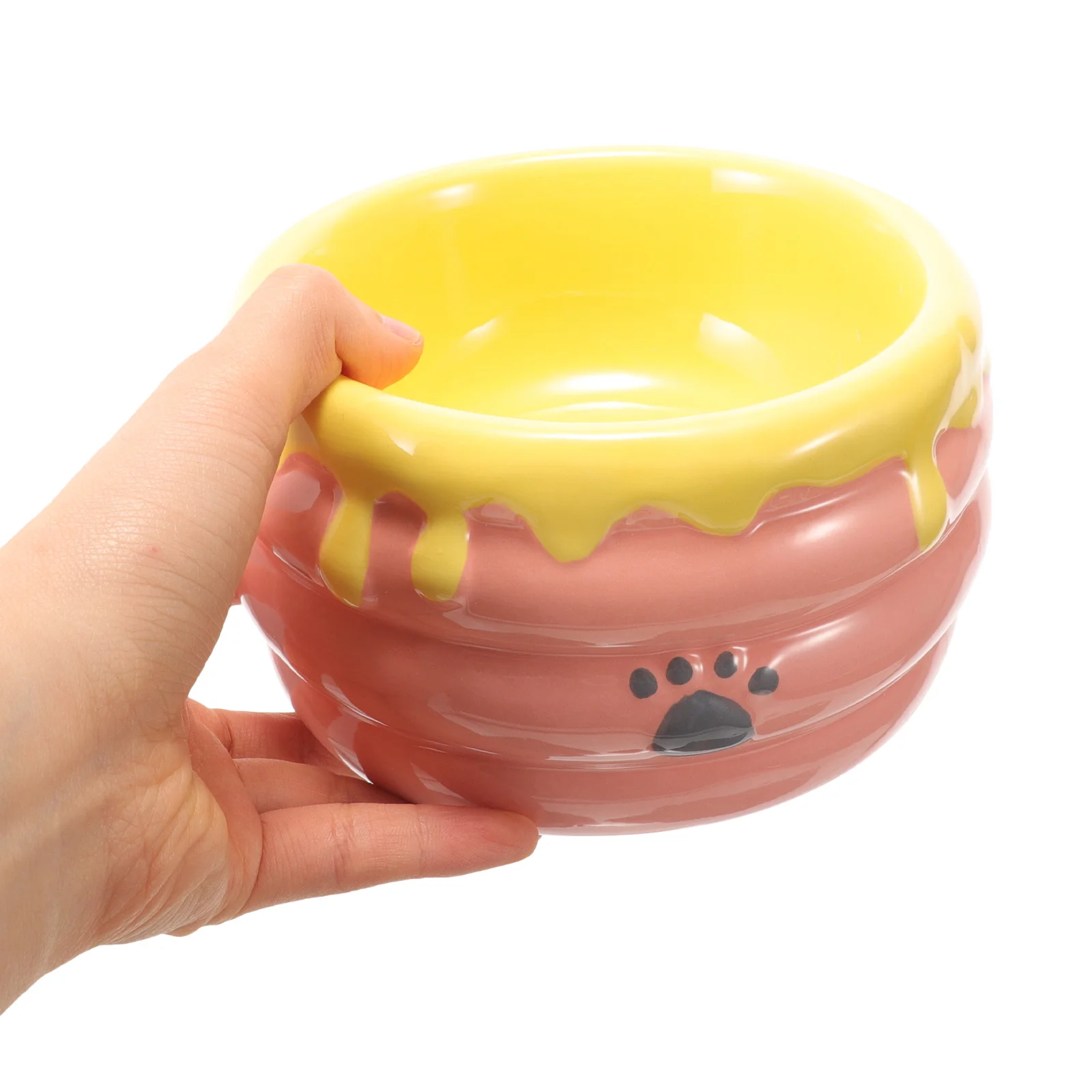 

Pet Ceramic Feeding Bowl Cute Pattern Durable Safe Dish Ideal for Cat Dog Puppy Food Water Pet Bowl Puppy Feeder