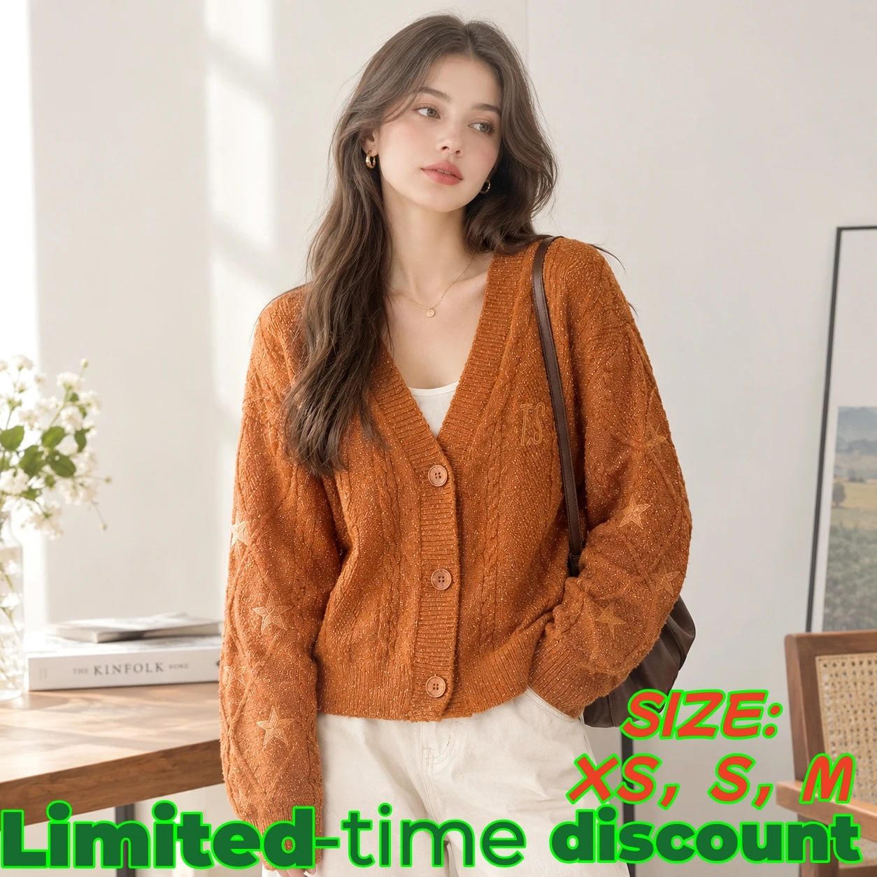 Embroidery Gold - Tek Düğmeli XS S M Beden