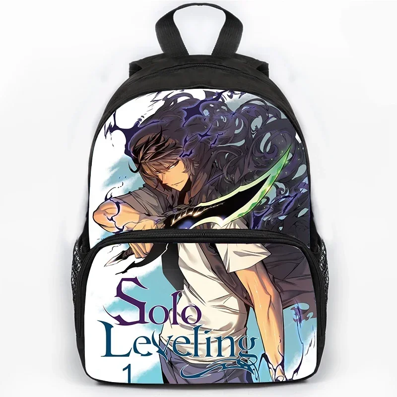 Anime Solo Leveling Child Backpack Sung Jin Woo Large Capacity School Backpack Students Boys Waterproof School Bags Best Gifts