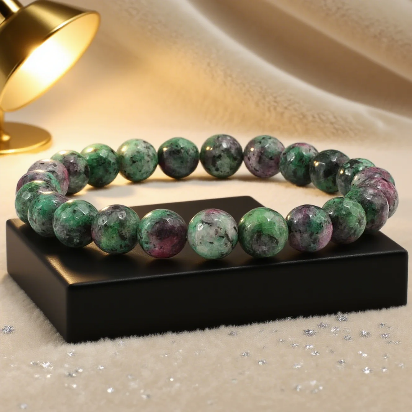 High - end Gift Red and Green Natural Gemstones with Positive Energy for Luck and Wealth Transfer These red and green natural ge