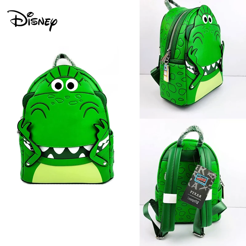 Disney Pixar Toy Story Loungefly Backpack Rex Role Playing Mini Backpack Student Cosplay Backpack Travel Bag For Xmas Gift