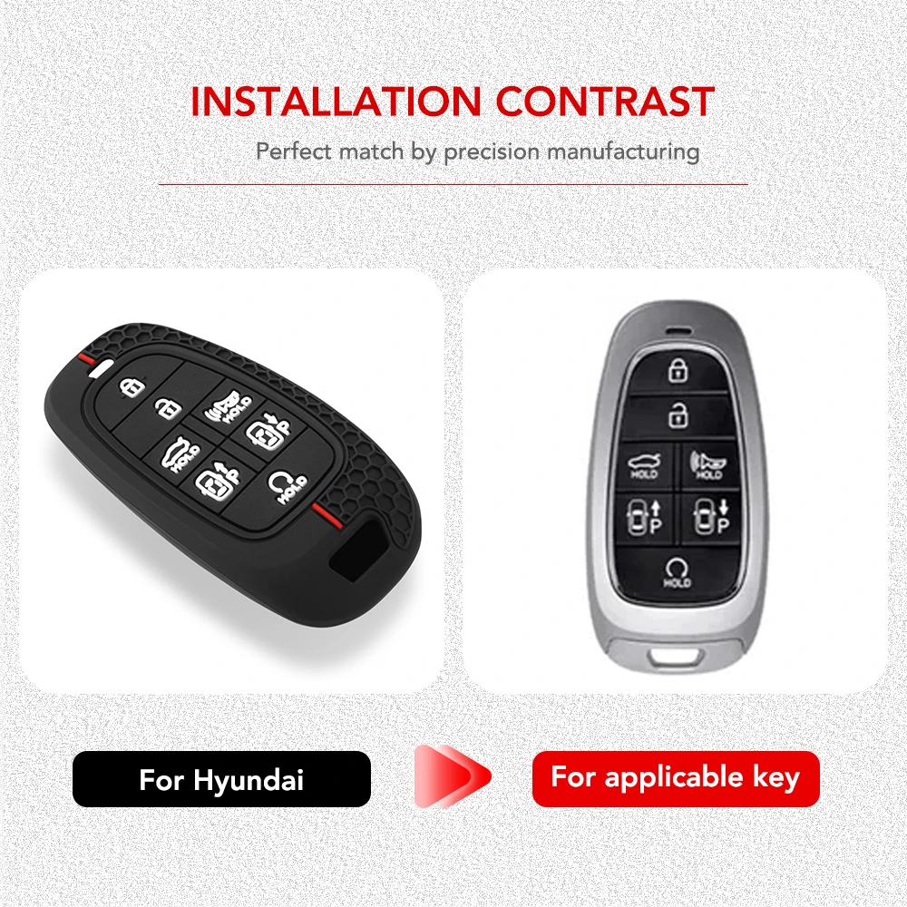 7/8 Buttons Silicone Car Remote Key Case for Hyundai Sonata Sel Ev 6 Ev 8 IONIQ 5 Nexo DN8 Fe Tucson Sonata Staria NX4 Ioniq