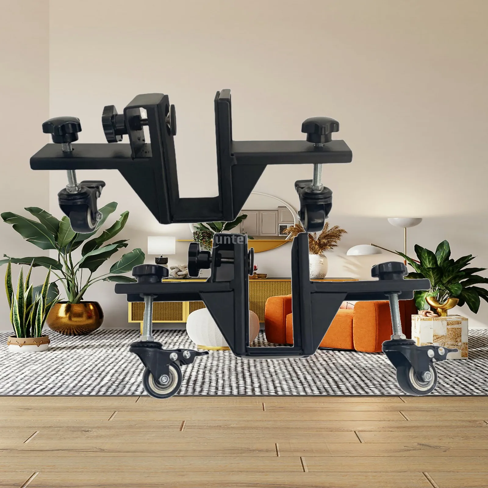 Door Panel Bracket with Caster Wheels Powder-Coated Door Dolly Panel Moving Cart Long-Lasting Hardware Smooth Rolling
