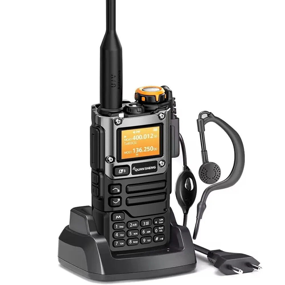 Quansheng UV-K6 Walkie Talkie 5W Air Band Radio Tyep C Charge UHF VHF DTMF FM Scrambler NOAA Draadloze Frequentie Tweeweg CB Radio