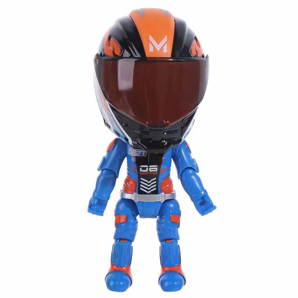 Deformation Helmet Simulated Motorcycle Rider Movable Limbs Flexible Transform Motorcycle Action Figure Cool