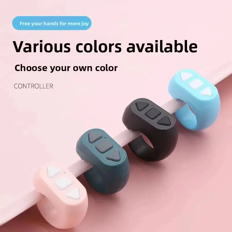 

1Pcs Finger Ring Bluetooth Remote Phone Controller Page Scroll Shooting for TikTok Video Scrolling Tap Control Camera Selfie