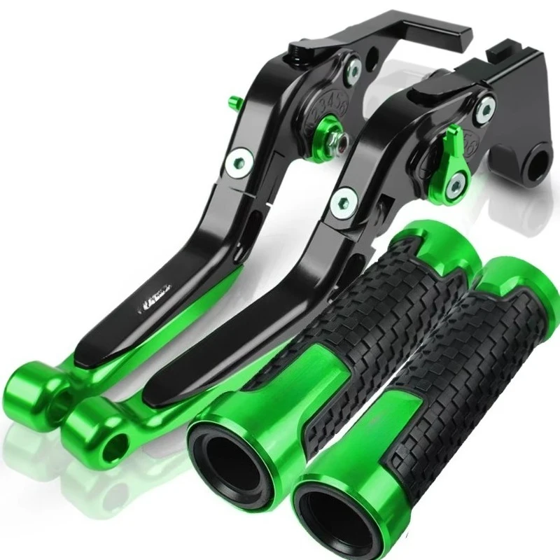 Aluminum Motorcycle Set Kits Folding Extendable Brake Clutch Levers Grips Handlebar with bar Ends