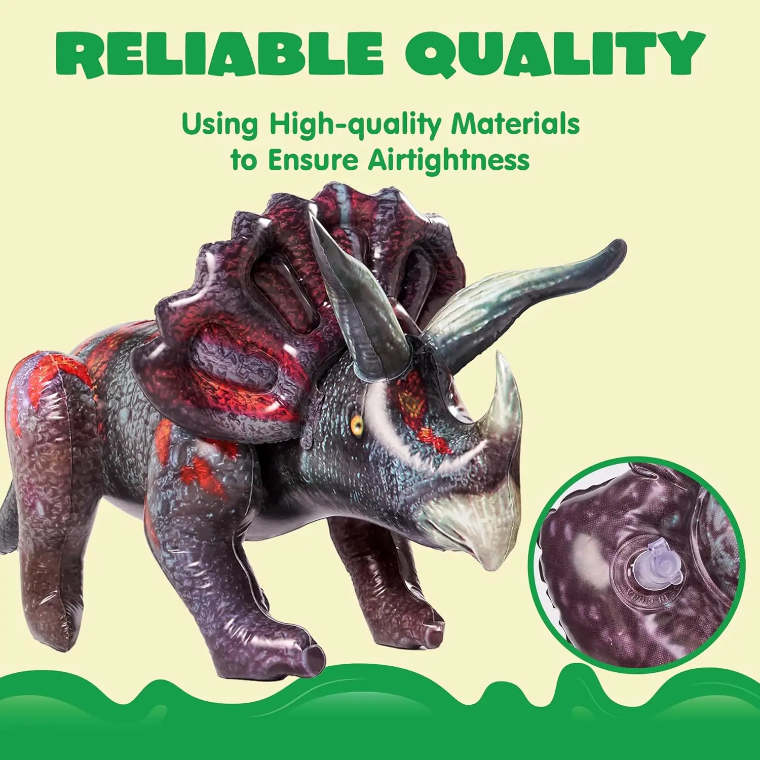 JOYFY 43 "Triceratops Opblaasbare Dinosaurus Speelgoed Feestdecoraties voor Kinderen en Volwassenen Verjaardagsfeestje Verjaardag Chirstmas Gift