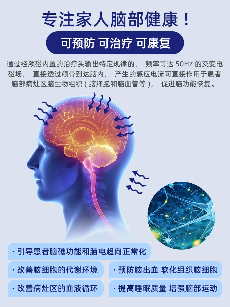 Transcranial magnetic stimulation device for home use, rehabilitation training equipment for Parkinson's disease caused