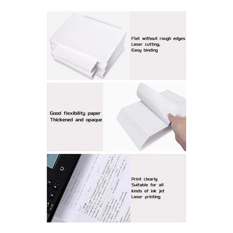 A4 Copy Paper Multipurpose, Printer Paper 8.27X11.69 Inch White, White Paper,Office Supplies(500 Sheets)