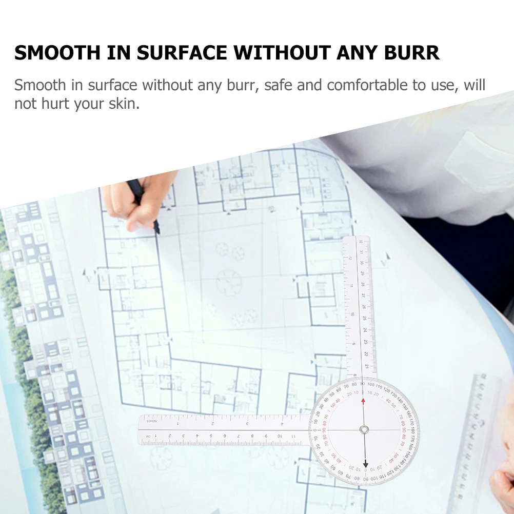 4 Pcs Angle Ruler 8 Inch Centimeter Measurement Tool Foldable Goniometer Protractor Math Learning Aid High Precision Drawing