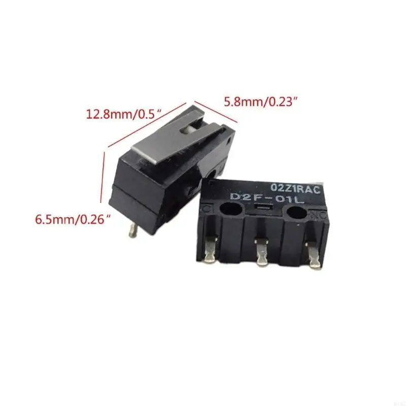 Mouse original MicroSwitch D2F-01L Switches limite 10milion cliques Japão DOT cinza 1.47N 2PCs/10pcs