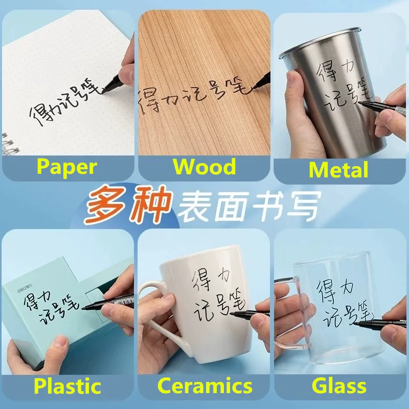 المزدوج بنك الاستثمار القومي أسود أحمر أزرق علامة رسم خط رفيع القلم الفنان أنيمي أدوات الرسم الهزلي مدرسة مكتب التموين القرطاسية هدية #3