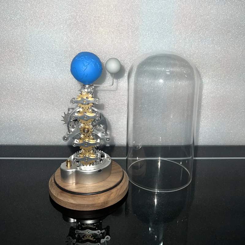 โมเดลโลหะจักรกลสร้างสรรค์ของโลกและดวงจันทร์ ของตกแต่งตั้งโต๊ะ ของขวัญ