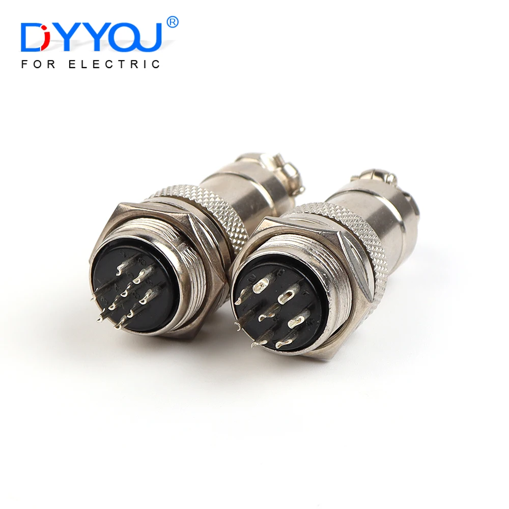 

GX20 Nut Type Aviation Plug Socket Male&Female Connector 2/3/4/5/6/7/8/9/10/12/14/15 Pin Cable Joint Aviation Wire Connectors