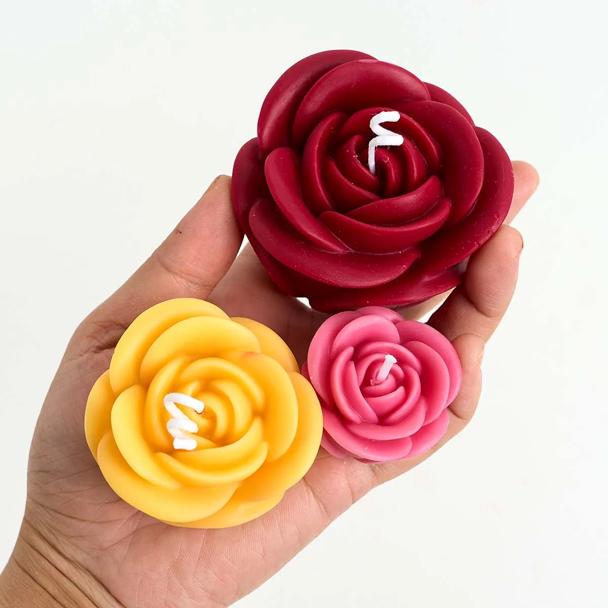 3D Rose Flower Silicone Candle Mold DIY Valentine's Day Scented Candles Soap Molds Plaster Resin Chocolate Craft Making Home Dec