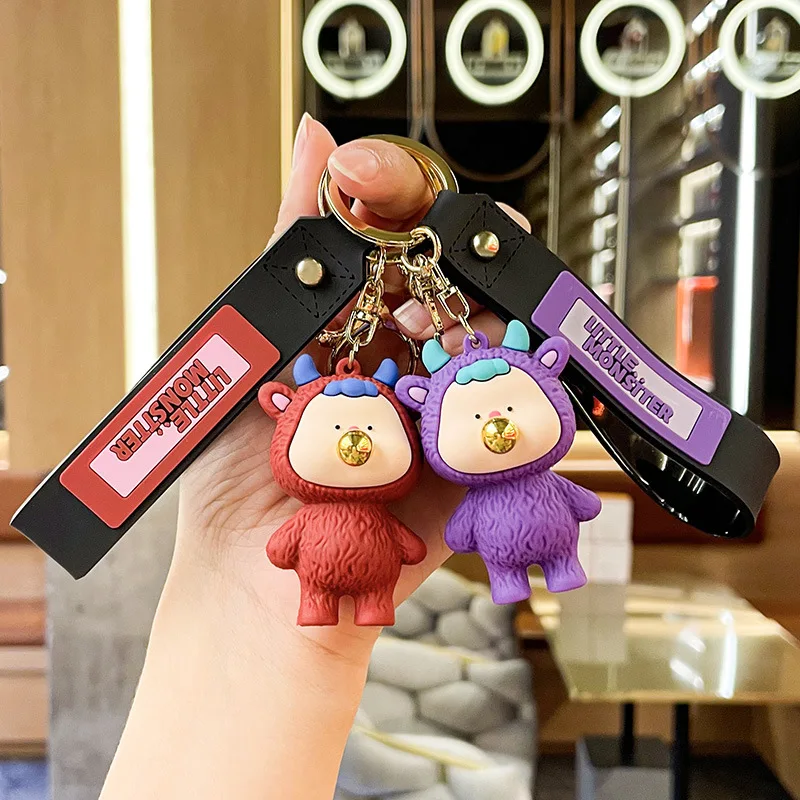 miniso クリエイティブなモンスターキーホルダー、かわいいカップルペンダント、クレーンゲーム、ギフトバッグ、高級な小さなギフト