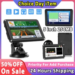 Universal 5Inch GPS Navigation for Car Truck 256MB+8G HD Navigator Australia Europe North America Map & FM Music Speeding Alarm