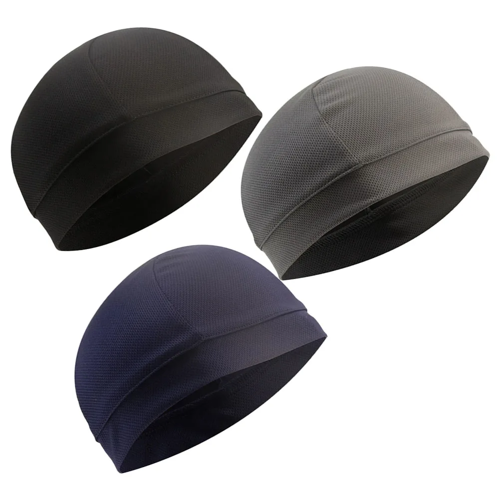 3 قطع من غطاء بطانة الحماية من الأشعة فوق البنفسجية، ناعم ومسامي وقابل للتمدد يمتص العرق لركوب الدراجات الداخلي باللون الأسود والرمادي والأزرق الداكن #1