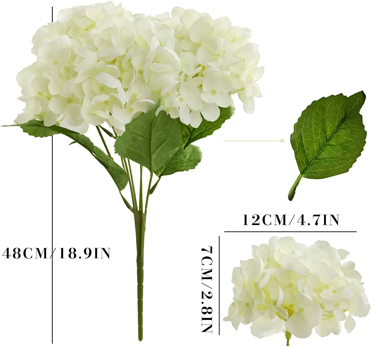 Hydrangea Silk Flowers Pink Hydrangea Artificial Flowers Fake Bouquet Flower Arrangements for Home Wedding Centerpieces Decor