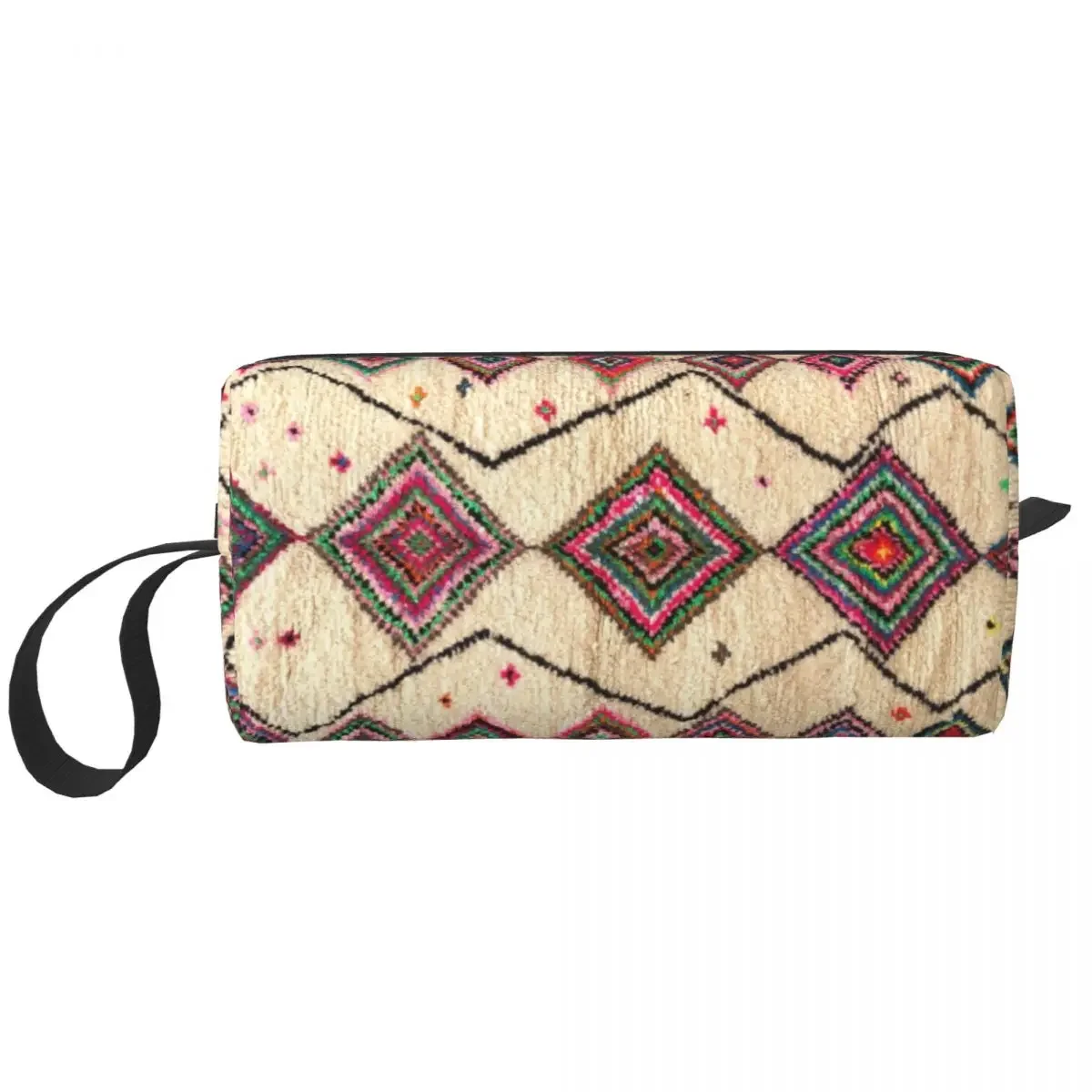 Travel Moroccan Berber Rug Boho Style Toiletry Bag Antique Bohemian Makeup Cosmetic Organizer Beauty Storage Dopp Kit Case