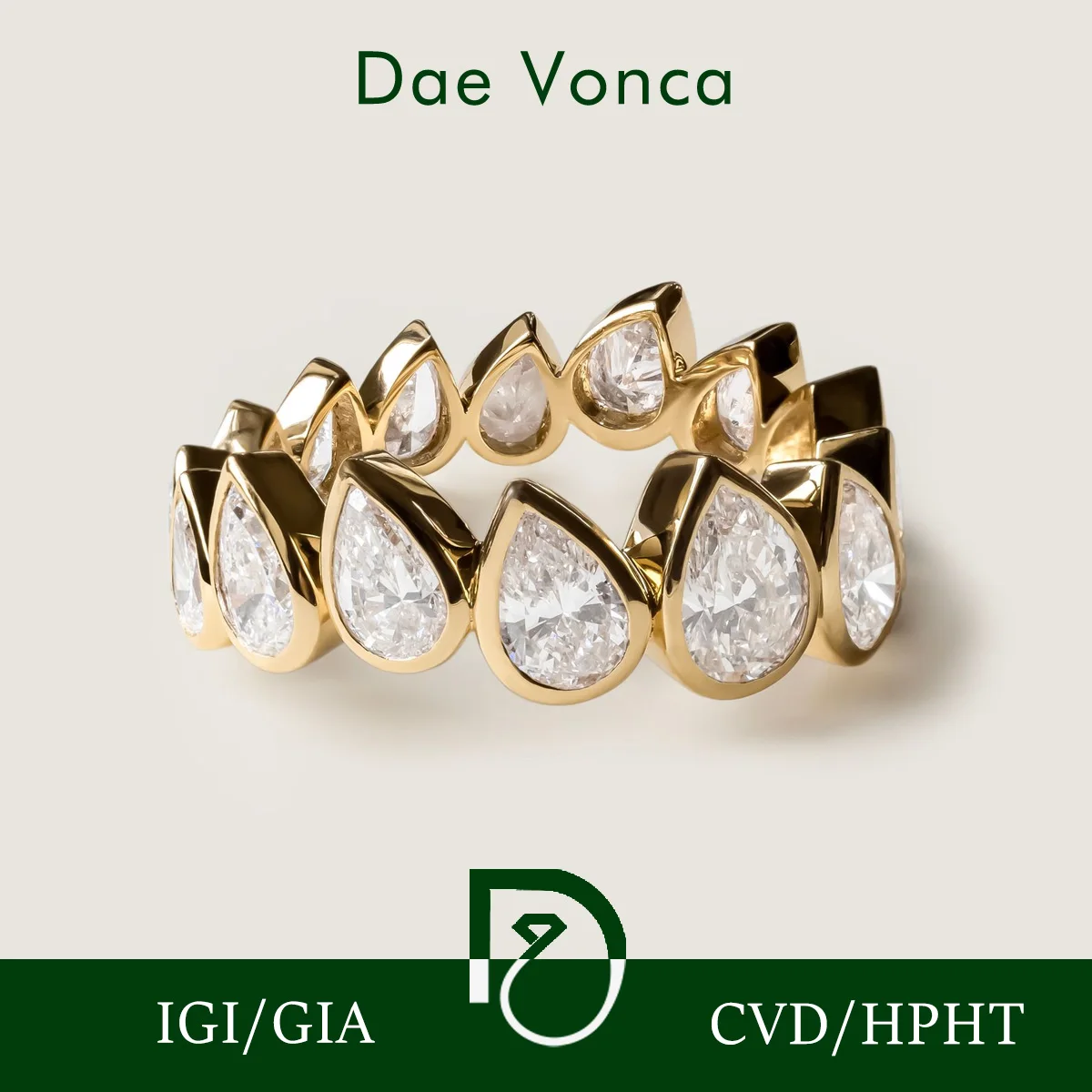 

Irregular Pear Shaped Lab Grown Diamond Ring Total about 3.0ct 9K/14K/18K Yellow Gold Classic Lab Diamond Ring for Women