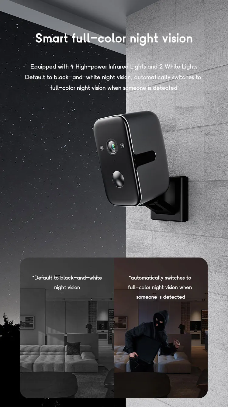 O-KAM Pro cámara PTZ inalámbrica con visión nocturna a color