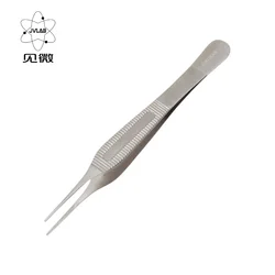 ADSON Forcep Stainless Steel Plastic Surgery Tweezers 12.5 cm Tissue Forceps Medical Dressing Forceps Width 0.6 mm With 1*2 Hook