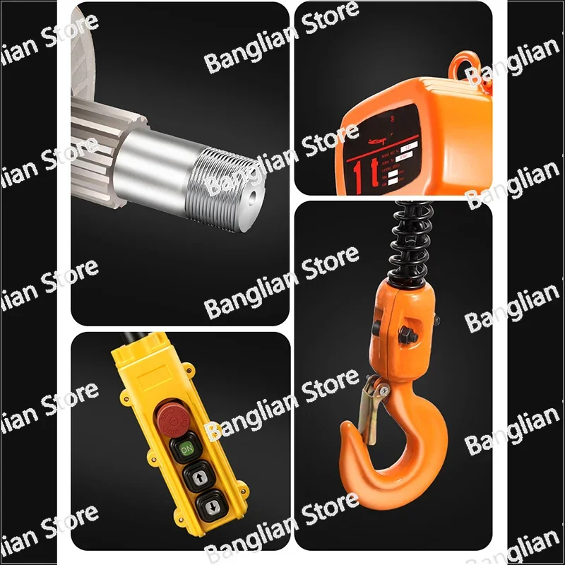 220V/1100W/1500W Portable Overhead Electric Chain Hoist Crane Fixed Single Chain Industrial Hoist Chain Hoist Lifting