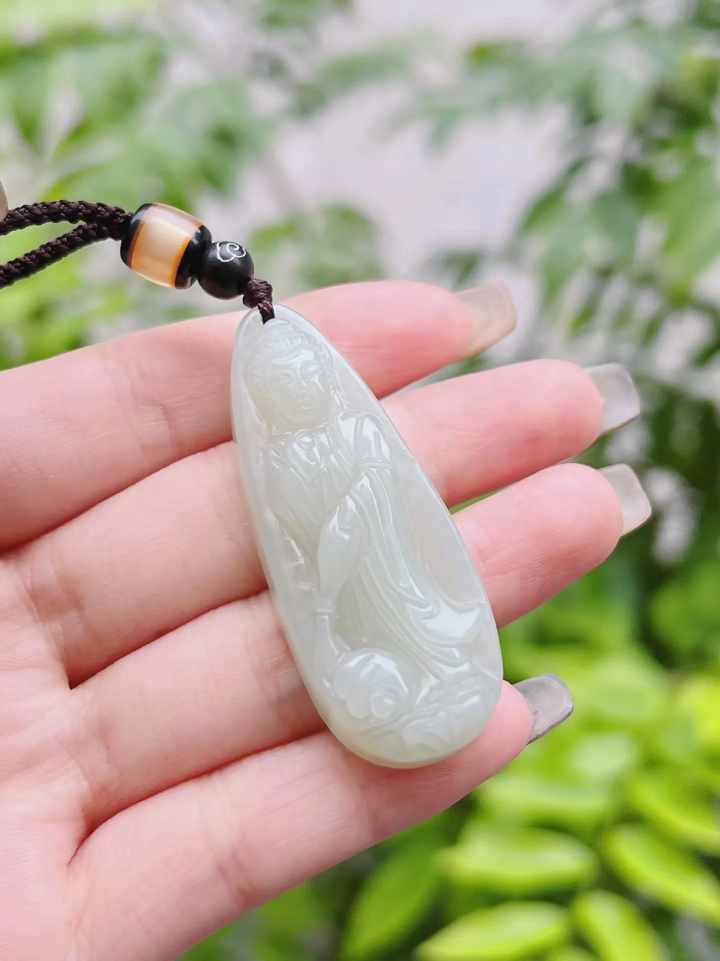 Изысканные ювелирные изделия Hetian Jade Guanyin 8281 #