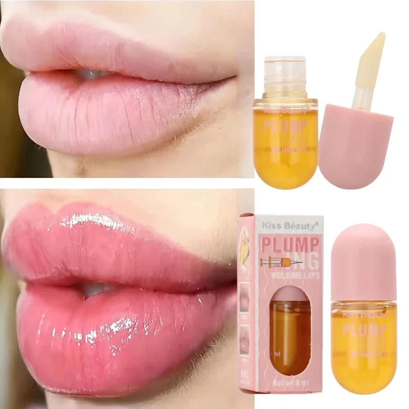 Suero de labios voluminizador instantáneo de colágeno, aumento de volumen de labios, lápices labiales de larga duración, antiadherentes copas, cosmético de labios Sexy, nuevo