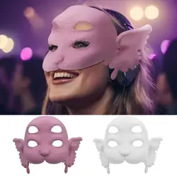 Maschera per il viso di Halloween Maschera stampata in 3D Unisex Adulti Divertente maschera horror Copertura per il viso Crea atmosfera festosa Gag Scherzo Giocattoli