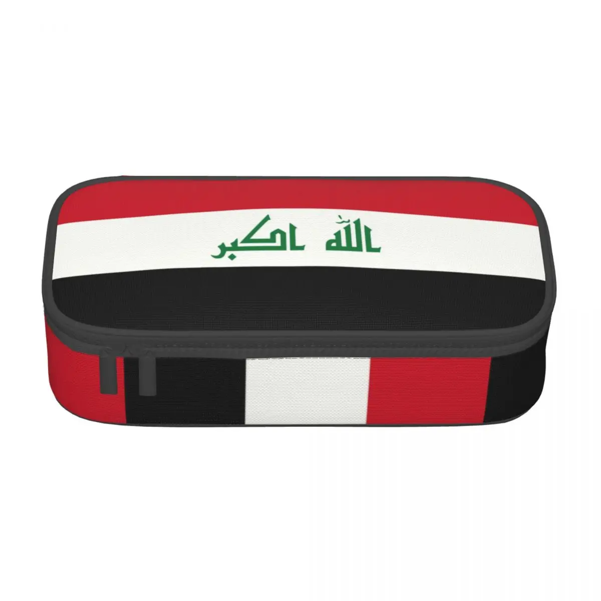 Customized Iraq Flag Kawaii Pencil Cases Boy Girl Large Capacity Iraqi Pride Patriotic Pencil Box Students Stationery