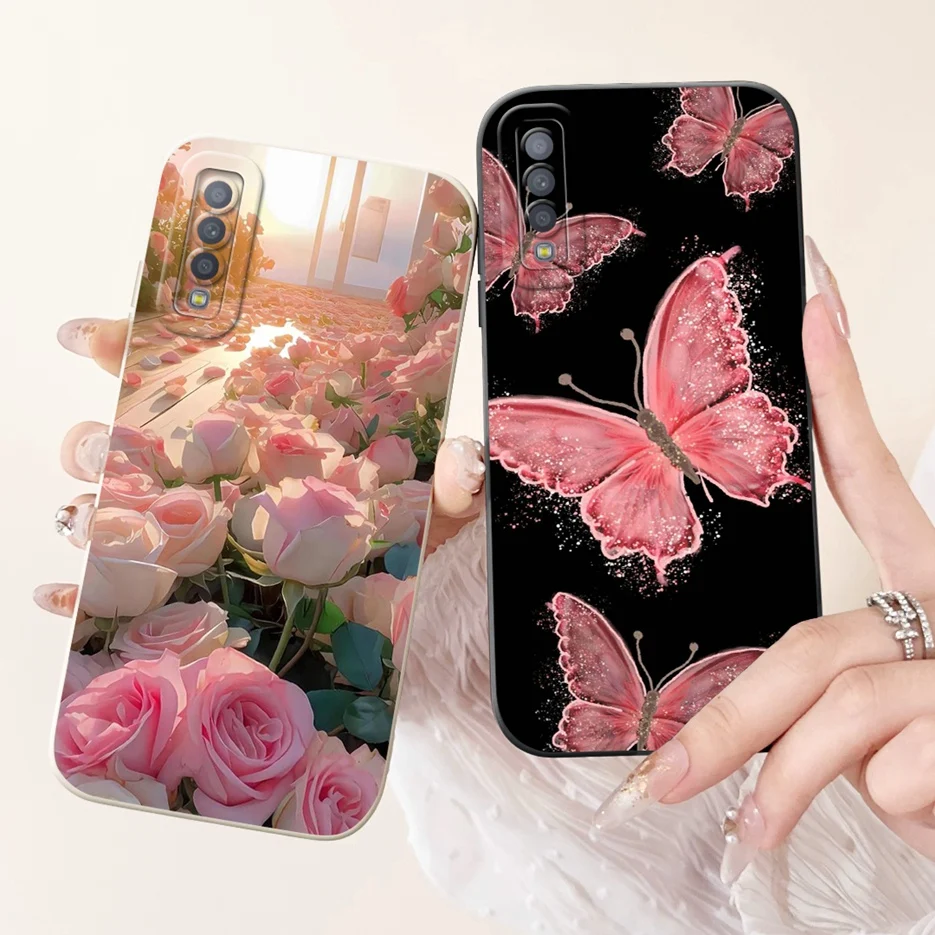 For Samsung Galaxy A7 2018 Case SM-A750F New Fashion Cartoon Cover 6.0'' Soft Silicone Phone Case For Samsung A7 2018 A750F Bags