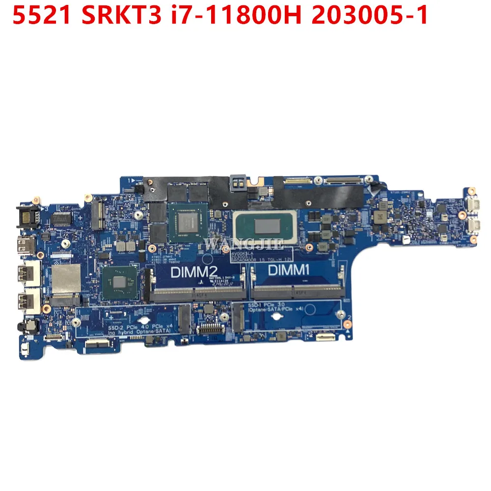 Imagem -01 - Placa-mãe do Portátil para Dell 5521 Srkt3 I711800h Cn03dc8h 03dc8h 3dc8h 203005-1 100 de Trabalho