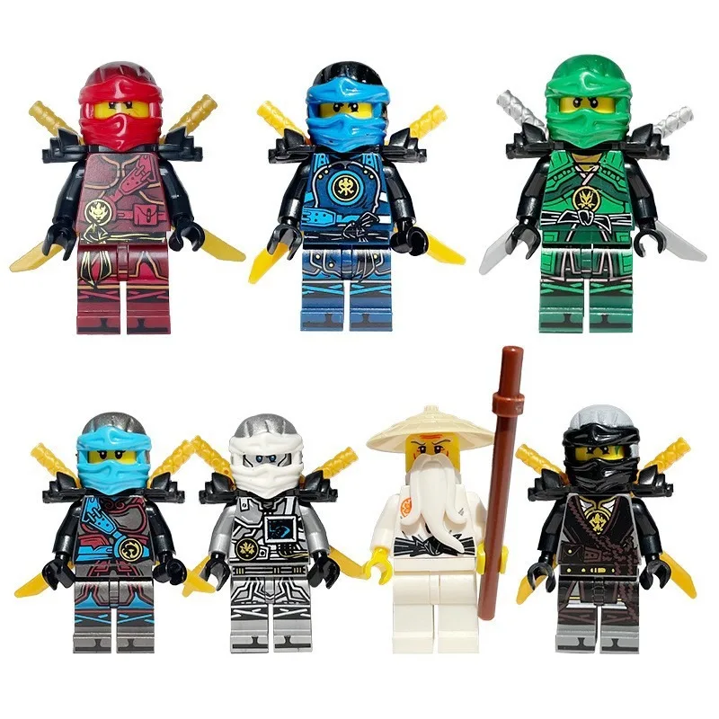 Jouet éducatif pour enfants, blocs de construction Golden Ninja, poupée garçon, apprentissage STEM amusant