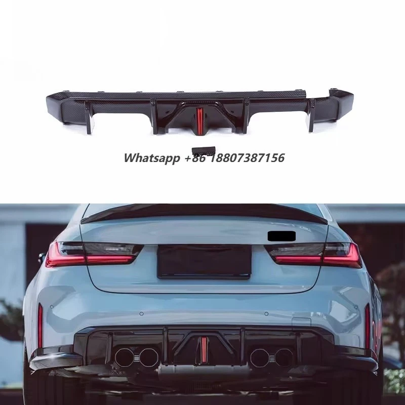 

MRD Rear Diffuser Fit for G80 G82 M3 M4 2021+ Dry Carbon Bumper With LED Light Rear Side Spoiler.